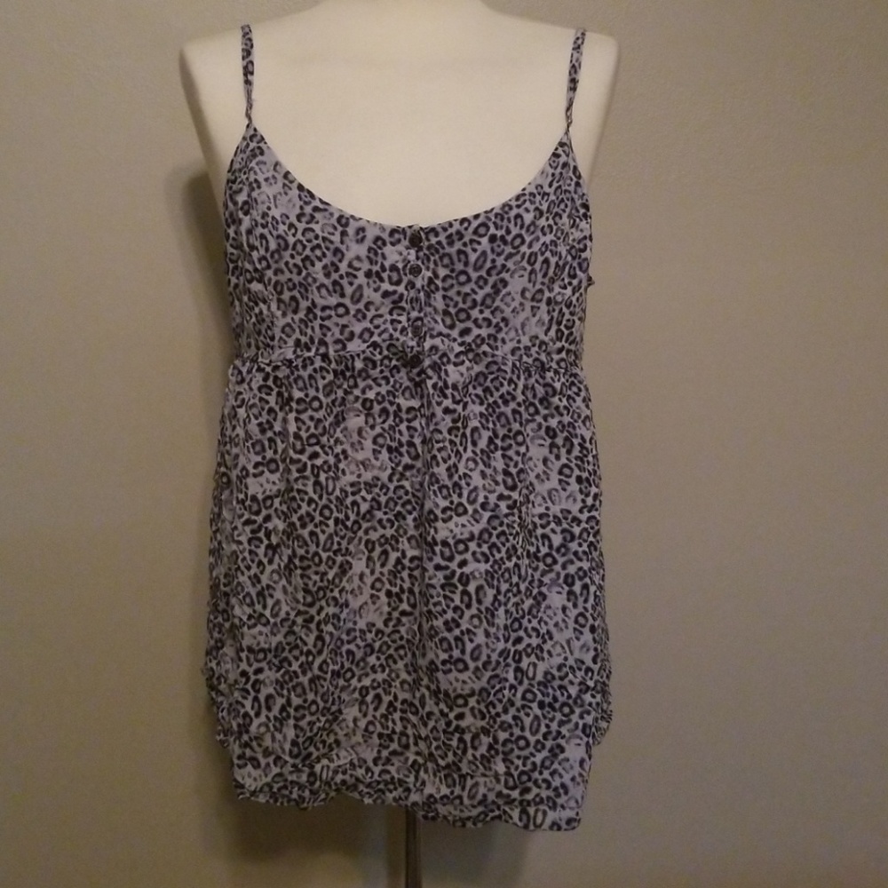 Size XL Animal Print Tank with Peephole Back
